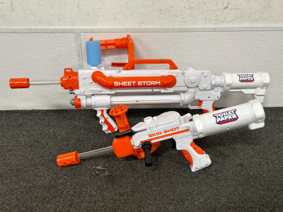 PAIR OF TOILET PAPER BLASTER GUNS