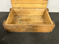 WOODEN STORAGE AMMO CRATE- 25-1/2"x 15"x 7-1/2" - 4