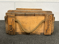 WOODEN STORAGE AMMO CRATE- 25-1/2"x 15"x 7-1/2" - 5