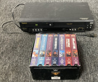 SYMPHONIC VHS DVD PLAYER, JAMES BOND 007 VHS TAPE COLLECTION