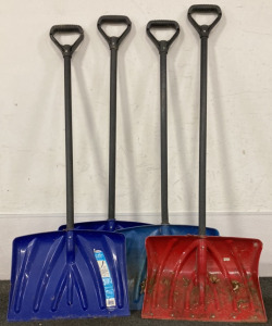 (4) SNOW SHOVELS