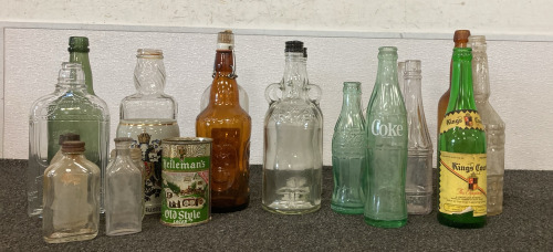 GLASS BOTTLES VARIOUS SHAPES/SIZES