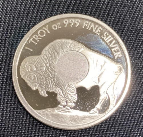One Troy Oz 999 Fine Silver Native America/Buffalo Round