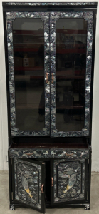 Vintage Mother Of Pearl Curio Cabinet —SP8