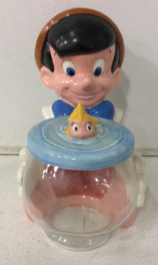 Disney Pinocchio And Cleo Cookie Jar