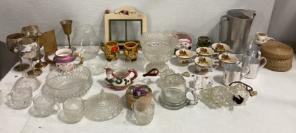 (25) + Assorted Glassware Crystalware Cermics and more!