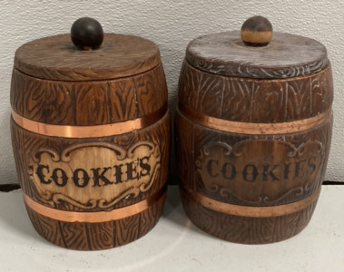 (2) Barel Cookie jars