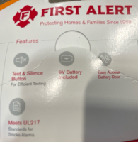 (2)First Alert Smoke Alarm Includes 9volt Battery New In Box - 4