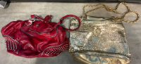 (6) Purses, Handbags, & Stachels. Including Blue Leather Handbag - 3