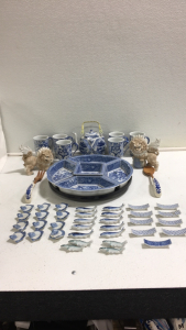Japanese Hors Doeuvre Set W/Lazy Susan & More