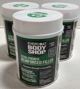 (3) 102ox Evercoat Body Shop Extra-Strength Reinforced Filler