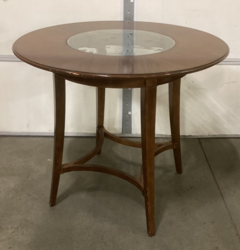 Bar Height Table With Glass Insert