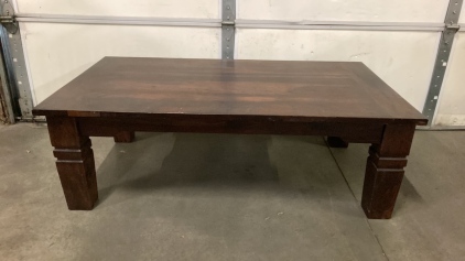 Elegant Dark Wood Coffee Table