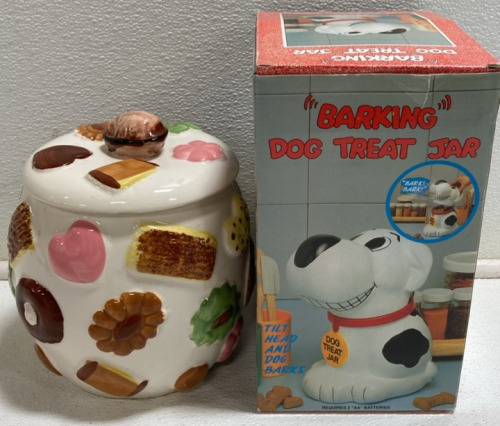 Barking Dog Treat Jar, Painting Cookie Jar