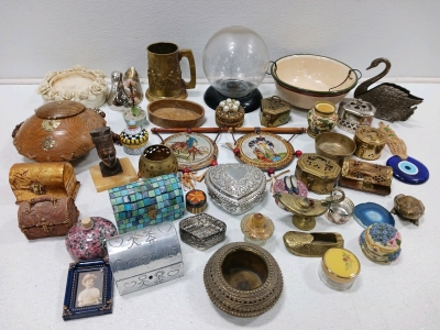 Large Collection of Trinket Boxes & Home Decor