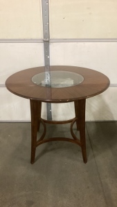 Bar Height Table With Glass Insert