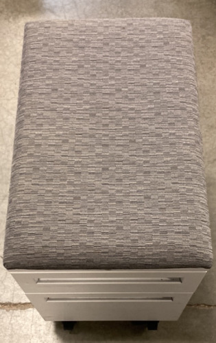 (1) ROLLING 2-DRAWER CUSHIONED SEAT FILING CABINET (23&rdquo;X24&rdquo;)