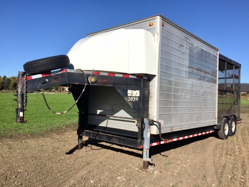 2009 - 24' TRAILER WITH SECURED TOOL CAGE & INSULATED WORKSHOP