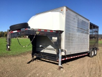 2009 - 24' TRAILER WITH SECURED TOOL CAGE & INSULATED WORKSHOP