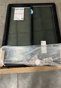 PELLA SILDING WINDOW BLACK INSERT ( 50&rdquo;x 62&rdquo;)