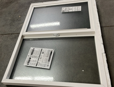 PELLA SLIDING WINDOW ( TEMPERED GLASS) WHITE INSERT ( 47 1/2&rdquo;x 35 1/2&rdquo;)