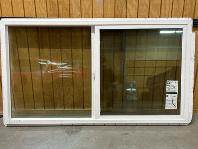 PELLA WHITE TRIM HORIZONTAL SLIDE WINDOW WITH SCREENS-FRAME: 64.5&rdquo;x36&rdquo;x3&rdquo;, PANE: 28&rdquo;x30&rdquo;/EACH