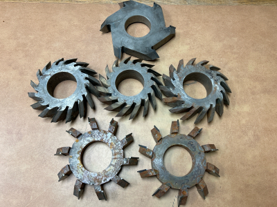 6 ARBOR CUTTERS WITH 3&rdquo; DIAMETER IN VARIOUS SIZES/TEETH