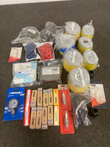 FILTERS, SPARKPLUGS, DOUBLE SIDED FOAM MOUNTING TAPE, MOUNTING PADS, PRESSURE GAUGE