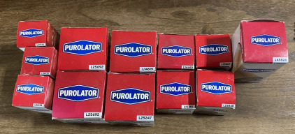 (12) PUROLATOR OIL FILTERS VARIOUS SIZES (SEE DESCRIPTION)