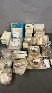 BRASS LIKE BUSHINGS, FITTINGS MALE/ FEMALE PARTS, AND MORE