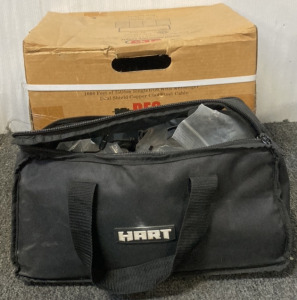 DES 1000 FT OF 750 HM SINGLE RG6 W/ MESSENGER DUAL SHIELD COPPER CLAD STEEL CABLE, BAG INCLUDING M8X30, M6X30, M8X65, M4X35 SCREWS, POWER CHORDS, AND MORE