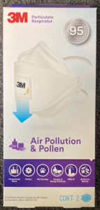 (12) 3M AIR POLLUTION AND POLLEN PARTICULATE RESPIRATOR 2 PACK