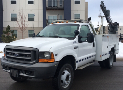 1999 FORD F-450 UTILITY - UTILITY BOX WITH CRANE!