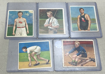 (5) 1910 T218 Champion Series Cigarette Premium Sports Cards Named To D.C. Steinert, Gil Nicholls, Lou Manley, Jack Eller, Johnny Summers