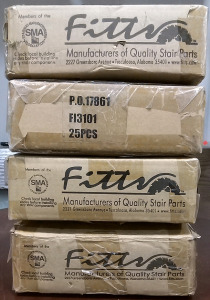 (4) Box of 1/2" Iron Baluster Shoes