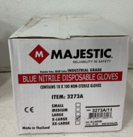 (2) Boxes Of 1000 Extra Large Non Sterile Blue Nitrile Disposanle Gloves - 3