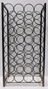 Wrought Iron 32 Bottle Wine Rack 8"×17"×33"