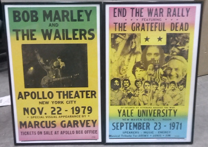 (2) Framed Concert Art 1970s