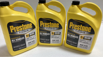 (3) 1gal Prestone Platinum Antifreeze and Coolant