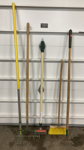 Hoe, Metal Landscape Rake, Long Handle Mini Rake, Wire Brush, Scrub Brush