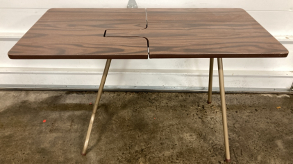 Vintage Brown Table w/ Folding Legs
