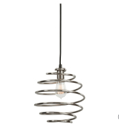 (2) Park Harbor Currie 10" Wide Single Light Mini Pendant with Spiral Coil Frame