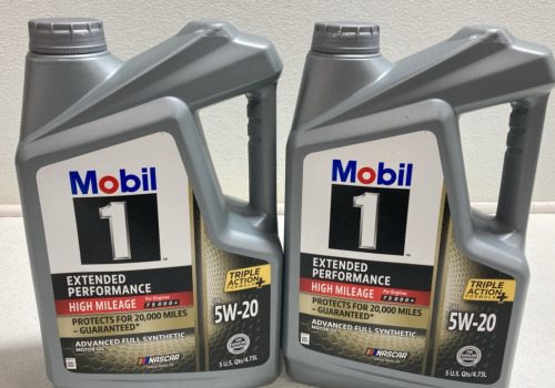 (2) 5qt Mobil 1 5W-20 Synthetic High Mileage Motor Oil