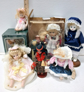(7) Vintage Porcelain Baby Dolls