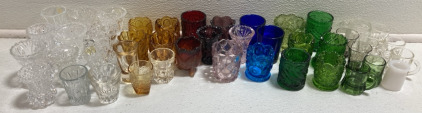 Large Collection of Glass Toothpick Holders/Bud Vases