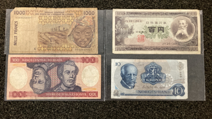 (4) FOREIGN PAPER CURRENCY NOTES