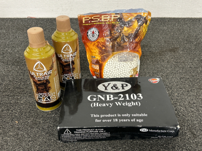 Y&P M9 BERETTA STYLE AIRSOFT PISTOL WITH 1-1/2 CANS POWER GAS AND 3750+ PELLETS