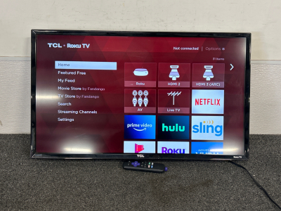 TCL ROKU TV- POWERS ON