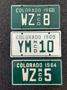 (3) COLORADO PLATES