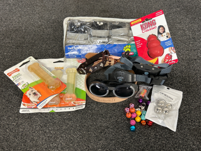 PET COLLARS, BELLS, FLEXI CHEWS, HARD SOLE BOOTIES AND MORE